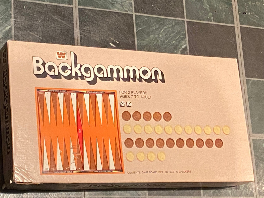 1974 Whitman Backgammon Board Game *Pre-Owned/Complete/Nice* x1
