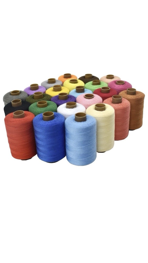 SHRJ 24Pcs Sewing Thread Spools Set 1000 Yards Per Spool Mixed Cotton Threads...