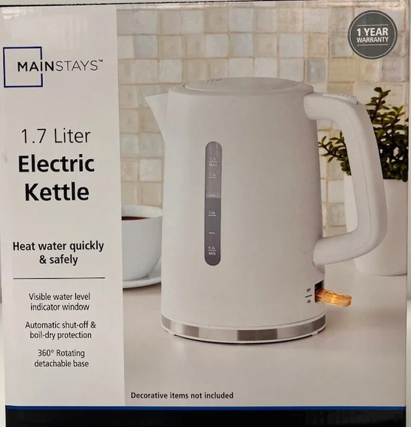 1.7L Electric Kettle, Auto Shut-Off