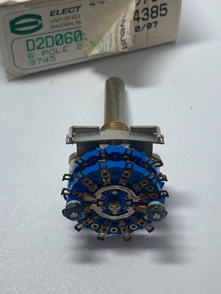 ELECTROSWITCH D2D0605N SWITCH ROTARY 6 POLE 2-5 POS ADJUSTABLE NIB