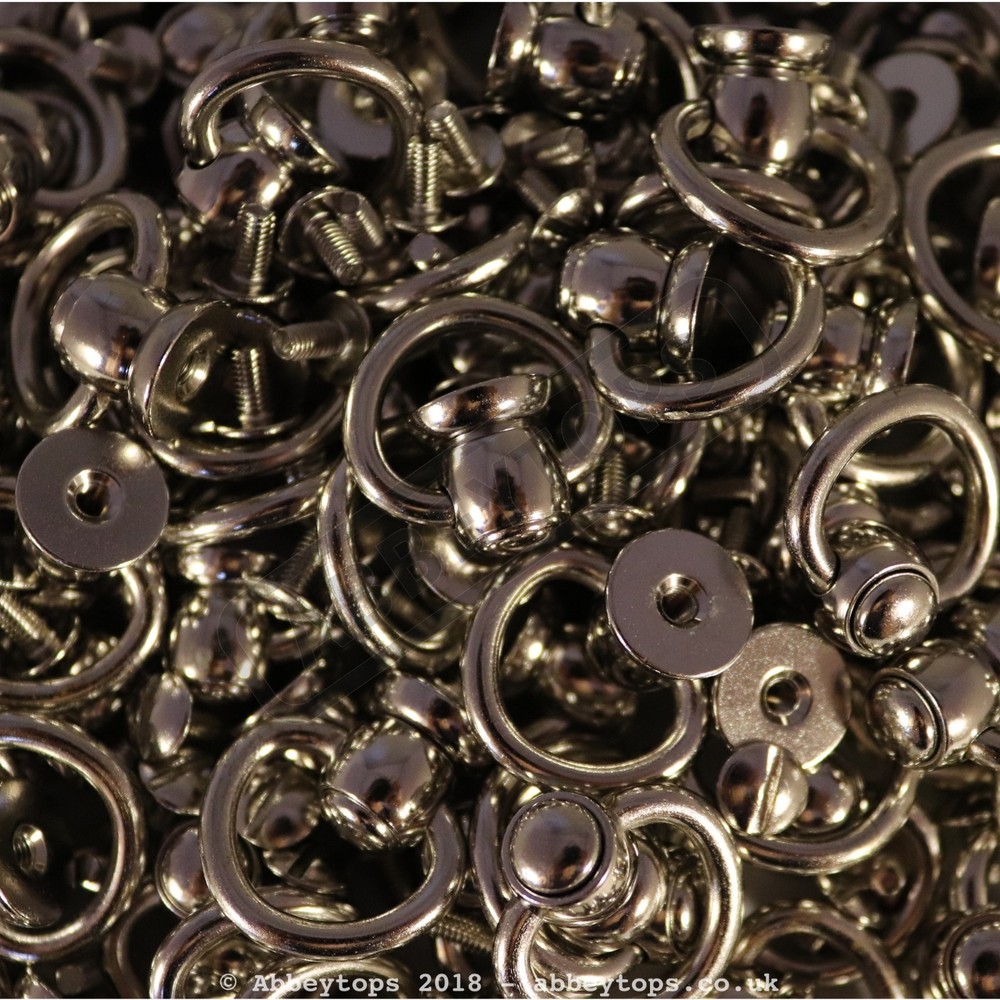 Swivel Stud with Ring Leather Craft Screwback Rivet Collar