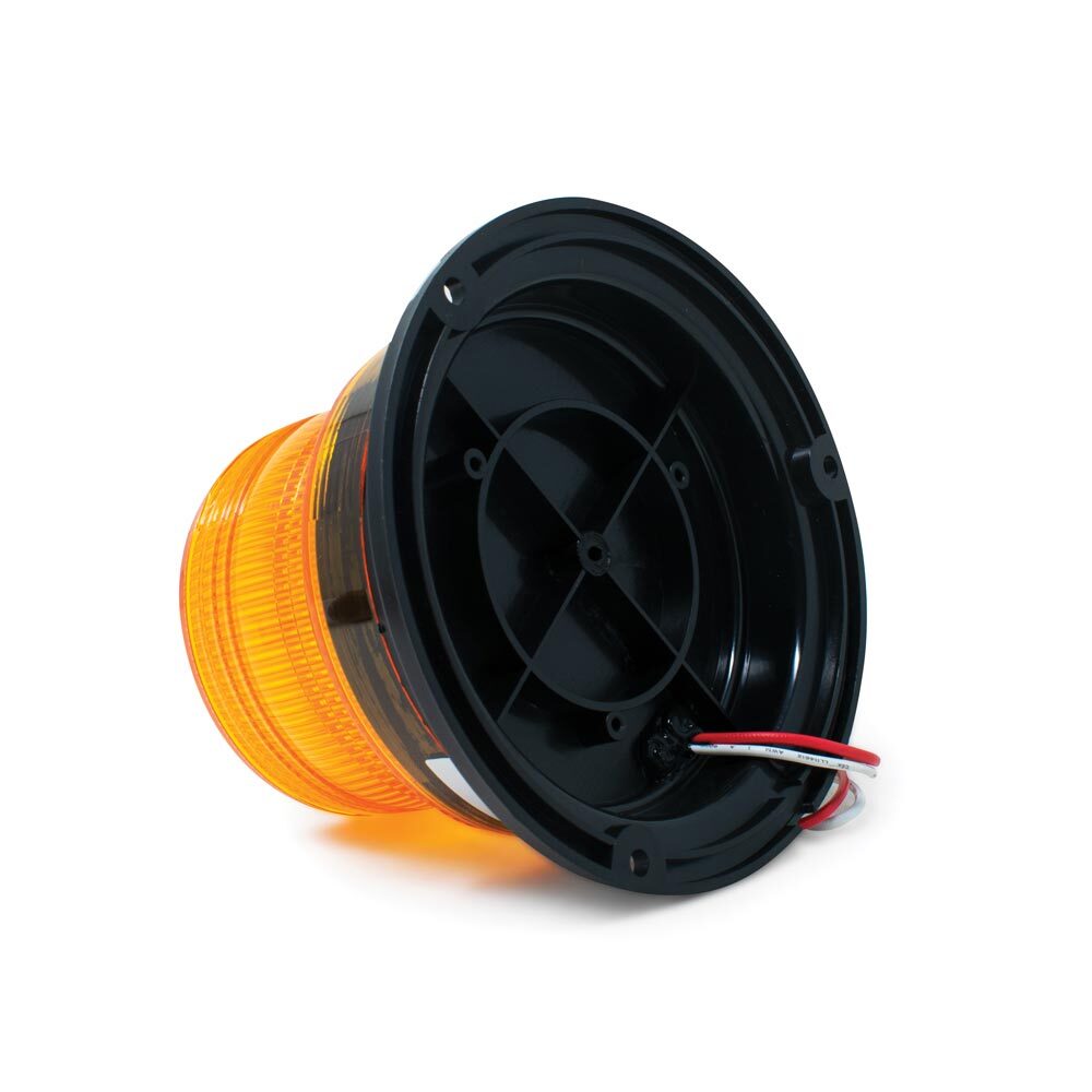 Class 1 Amber LED Mini Warning Light Beacon & Aluminum Mirror Mount Bracket Kit