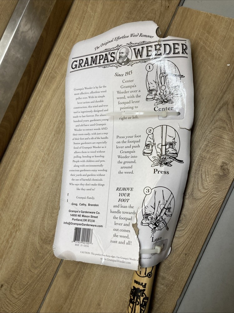 Grampa's Weeder - The Original Stand Up Weed Puller Tool