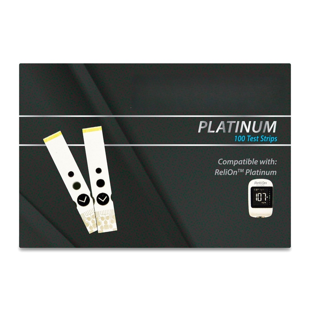 Platinum Blood Glucose Test Strips, 100 Count