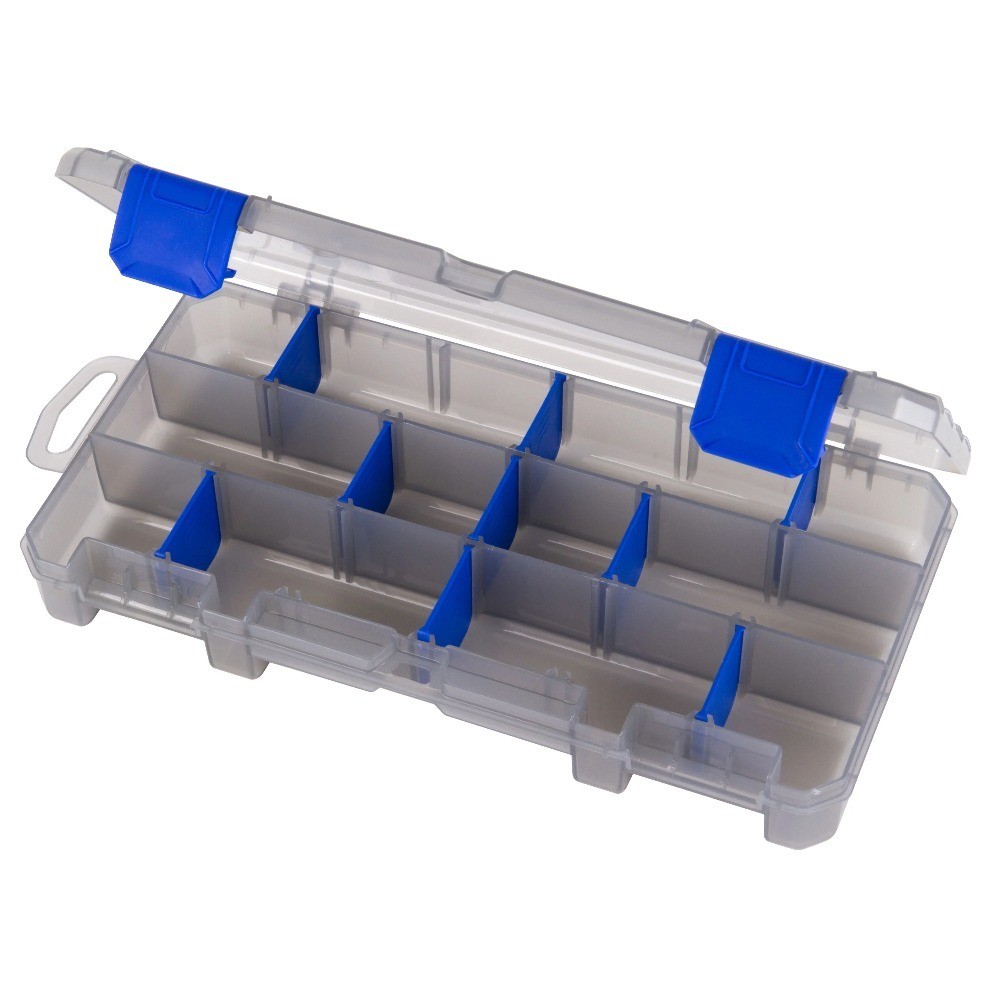 2-Pack Heavy Duty Plastic Utility Storage Box with Secure Latch, 9.125 Inch