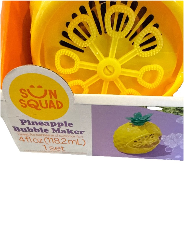 Bubble Maker - Sun Squad™ Pineapple - Battery Bubble Blower w/ Bubbles - New