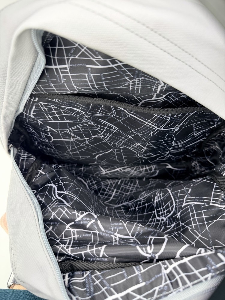 State Brand Grey Backpack Medium Sized With Synchrony Logo On Front