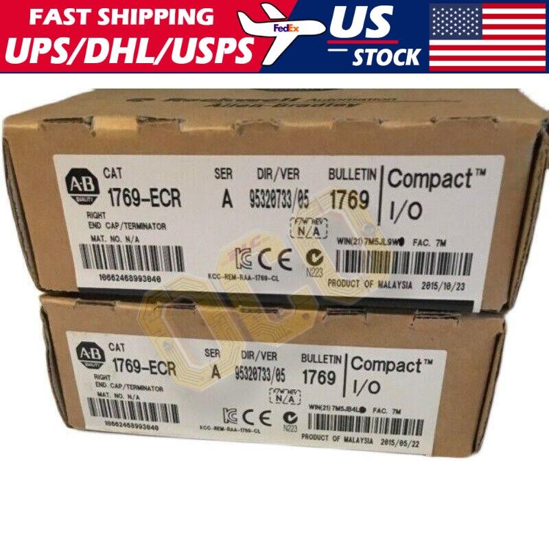 New Sealed Allen-Bradley 1769-ECR CompactLogix Right End Cap 1769ECR US Free Tax