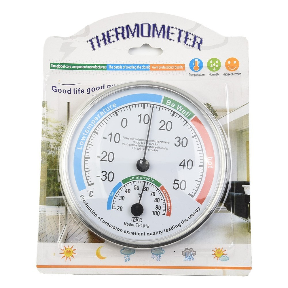 Hygrometer Thermometer Range: 20-Thickness 2.2cm White Classroom