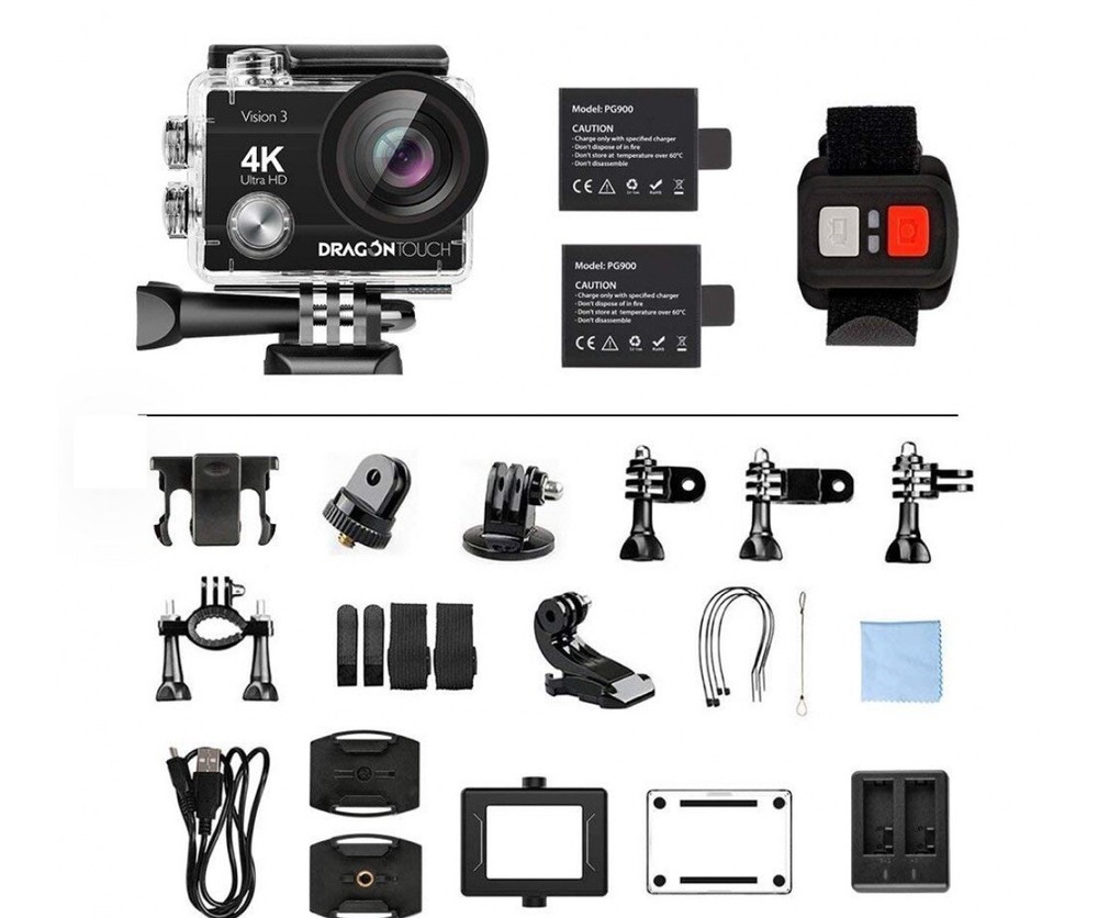 Dragon Touch Vision 3 Waterproof Action Camera