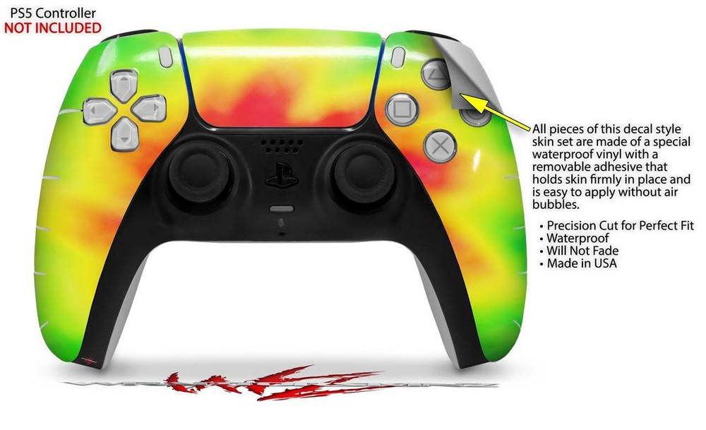 Skin Sony PS5 Controller Tie Dye