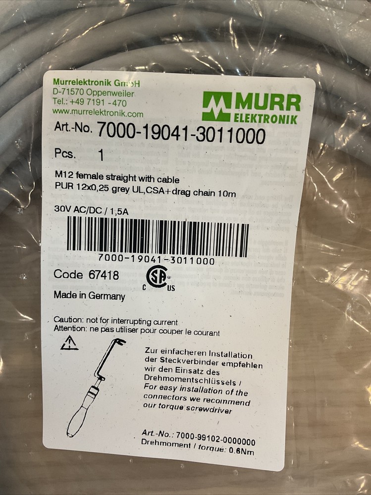 MURR 7000-19041-3011000 Cable