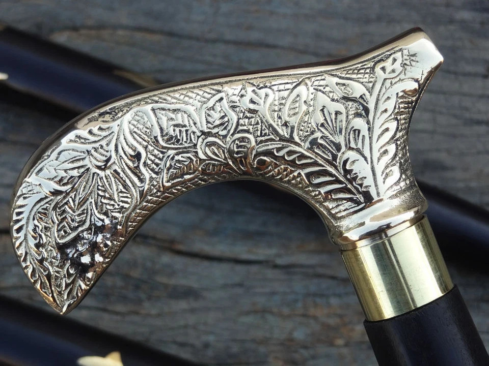 Luxury Victorian Walking Cane – Solid Brass Handle