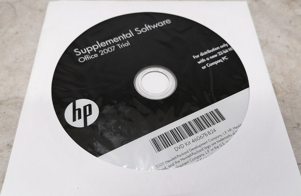 HP Supplemental Software Office 2007 Trial Disc Only