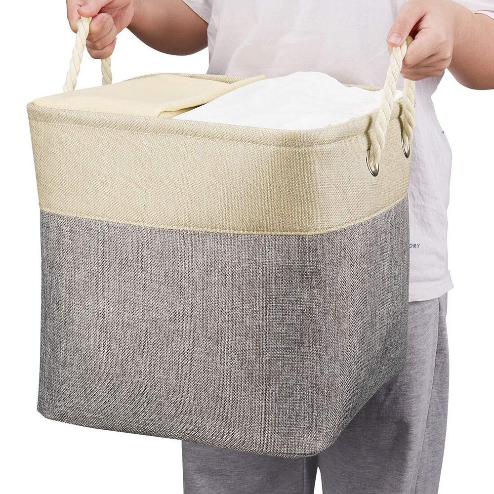 3pack Large Foldable Storage Binscollapsible Sturdy Cationic Fabric Organizing