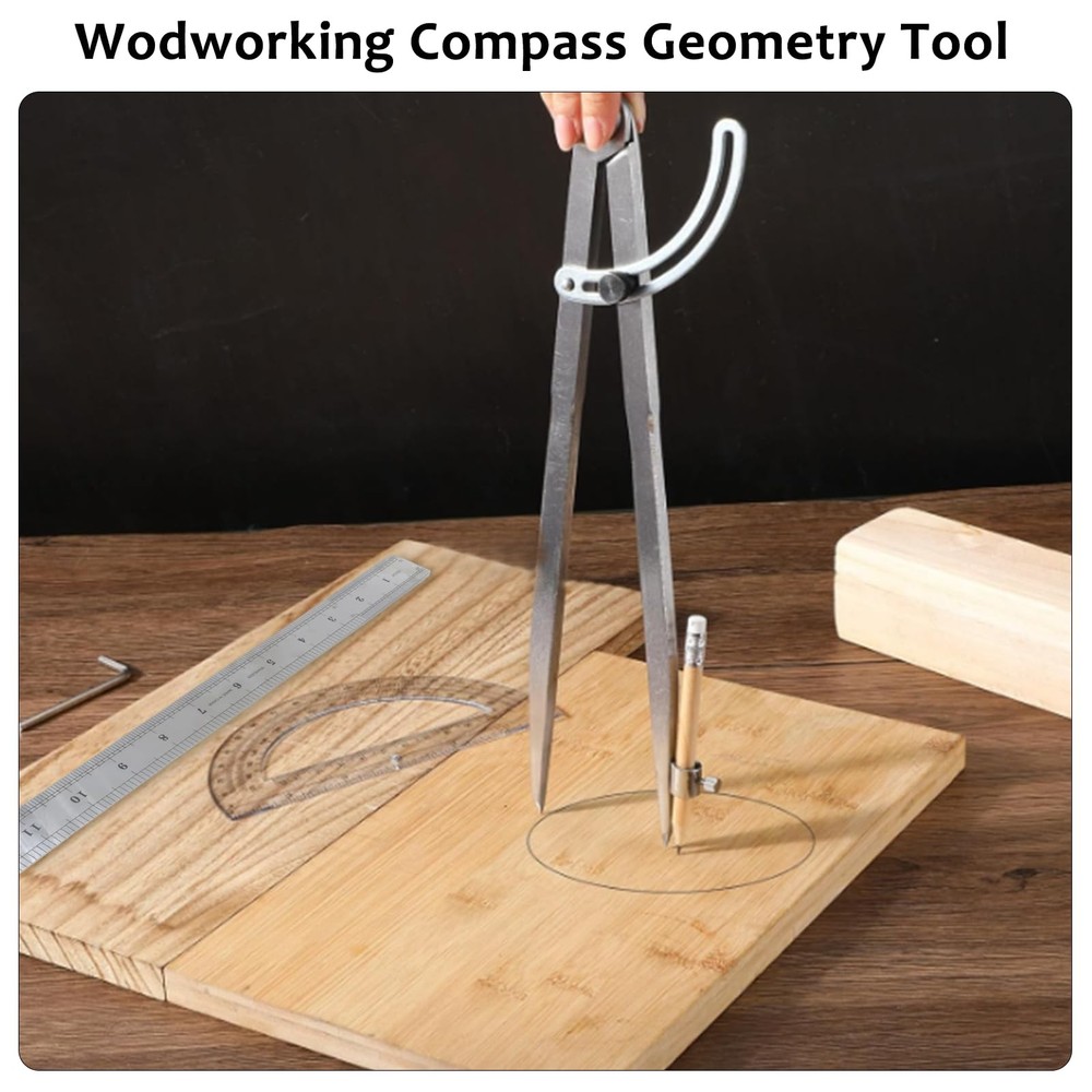 Compás para geometría, compás carpintería, compás de precisión carpintería.
