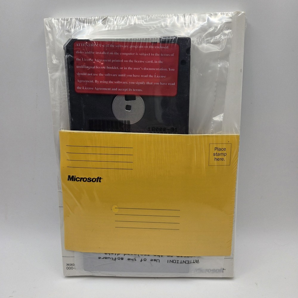 Microsoft MS-DOS Operating System Plus Enhanced Tools 3 disks & COA New Sealed!