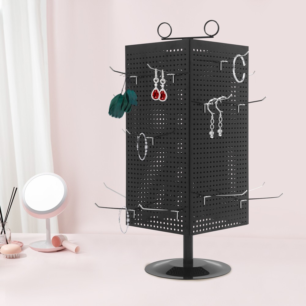 Display Stand, Perforated Panel Display Stand, 4-Sided Revolving Display Stand