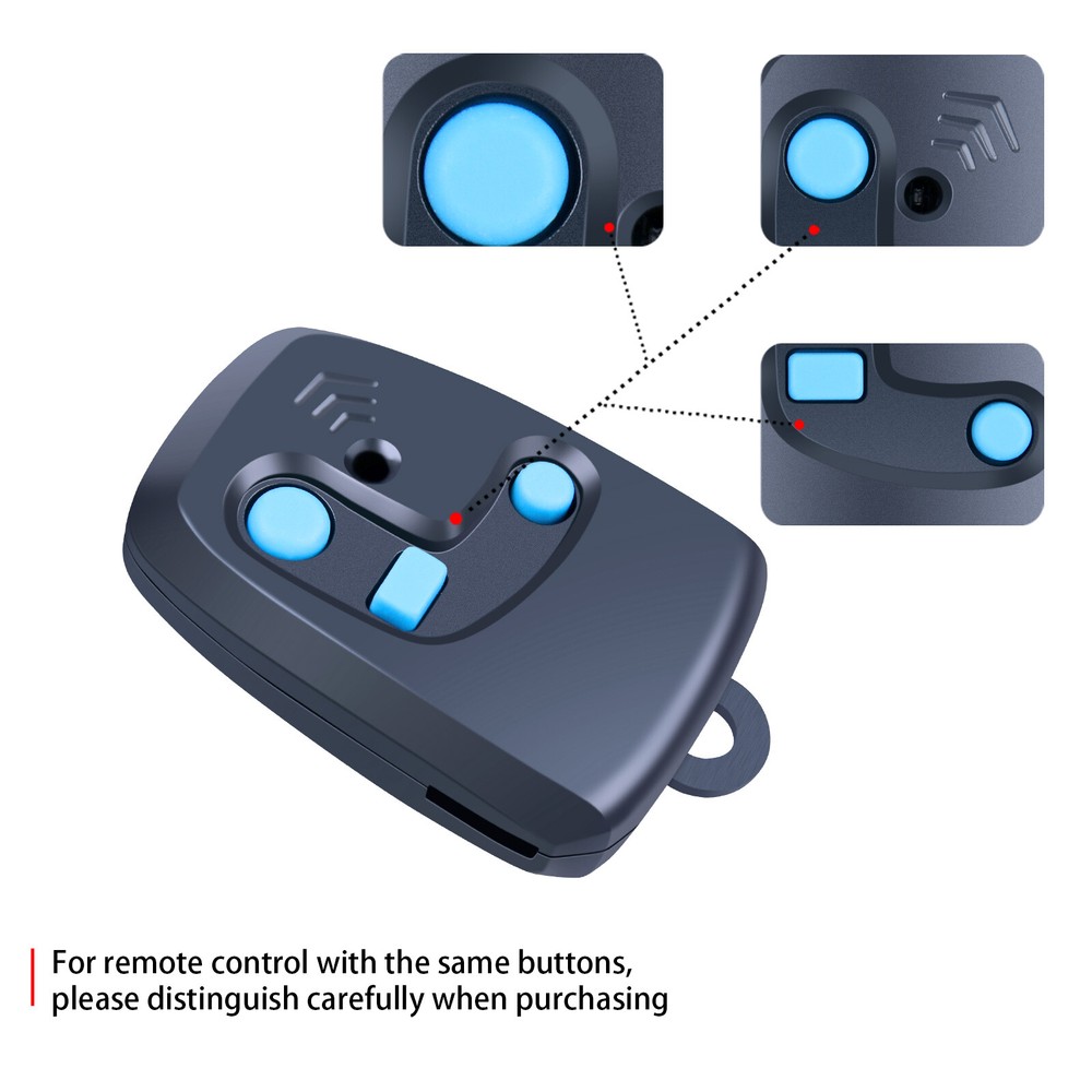 For Peccinin Garage Door Remote Control 3 Buttons 433.92Mhz Rolling Code