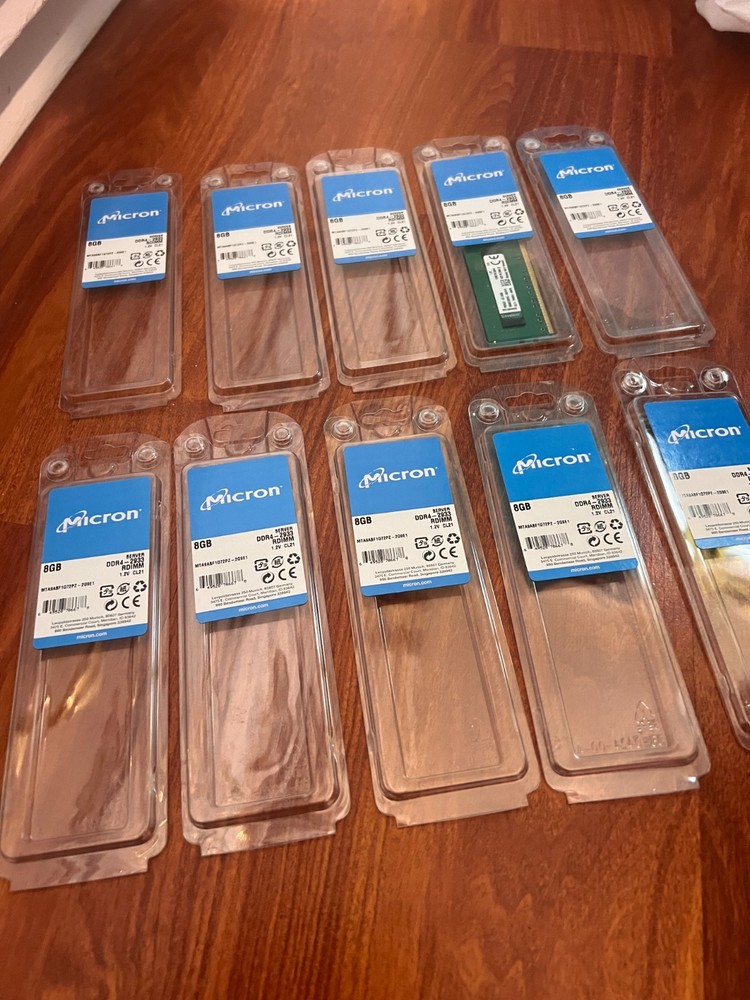 LOT 10 Pcs MICRON   Memory SERVER Packaging Storage  Protective Plastic Shell