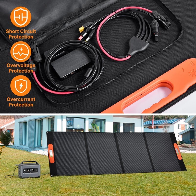 400W Portable Solar Panel Waterproof IP66 Foldable Solar Panel kit Brand New--