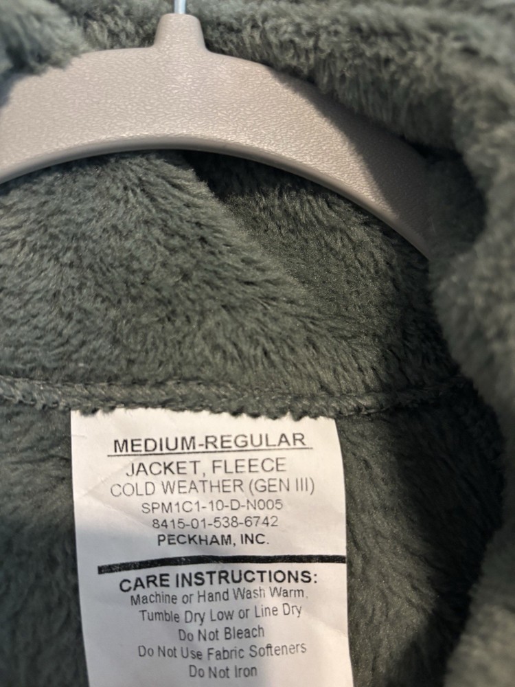 Gen lll Medium Regular Cold Weather Fleece Jacket