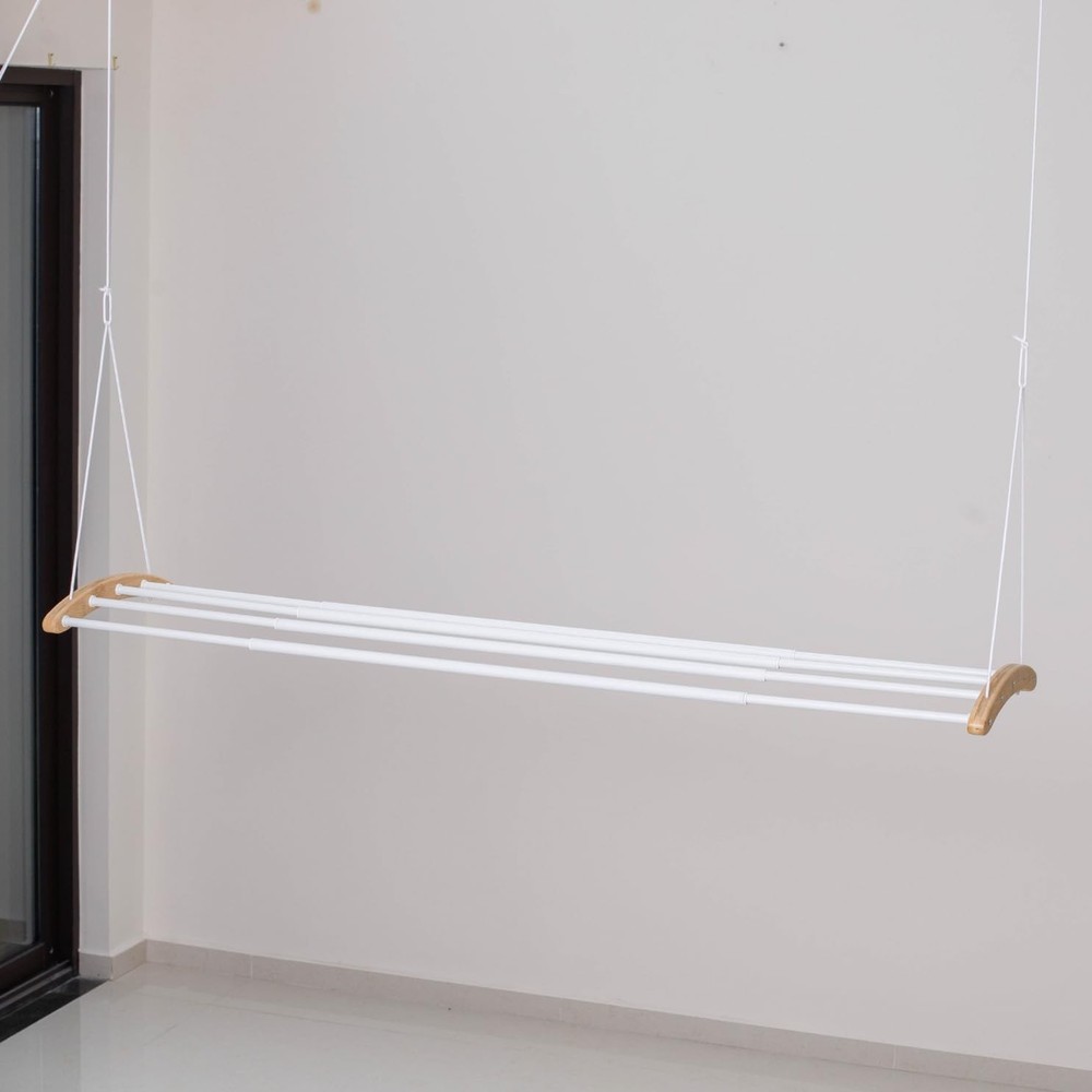 Ceiling Mounted Drying Racks for Laundry-Space-Saving Ceiling Clothes Drying ...