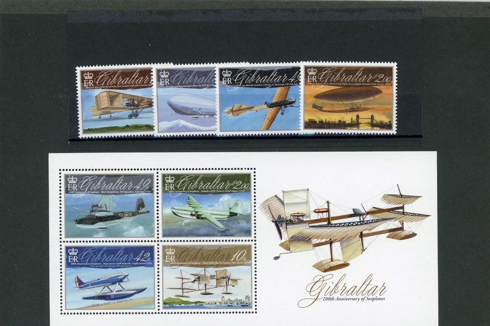 Gibraltar 2010 Planes Scott# 1239-43 Mint NH