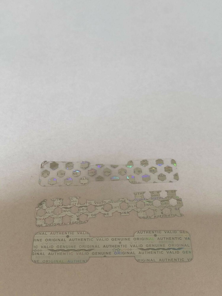 100 CUSTOM PRINTED TAMPER EVIDENT HOLOGRAM DOGBONE SECURITY VOID LABELS