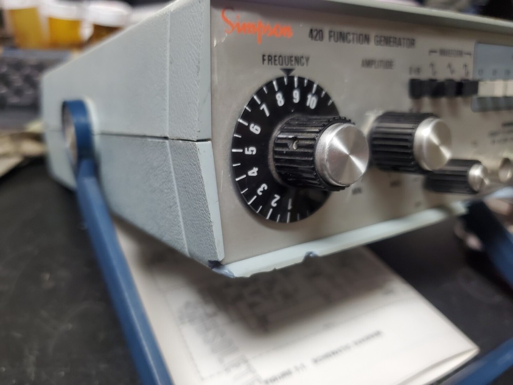 Simpson /Wavetek 420 Function Generator tested, w/schematic .1Hz to 1 MHz