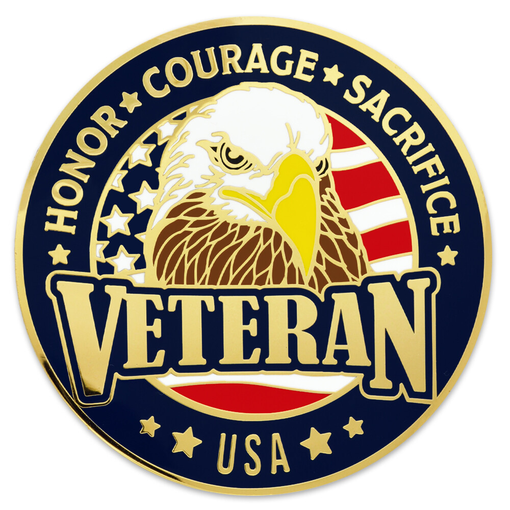 PinMart's U.S. Veteran Coin - Engravable