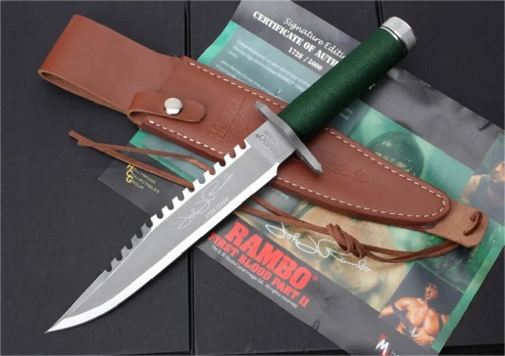 New FixedBlade Rambo Hand signed version Collection Outdoor Utility Tools VTH32A