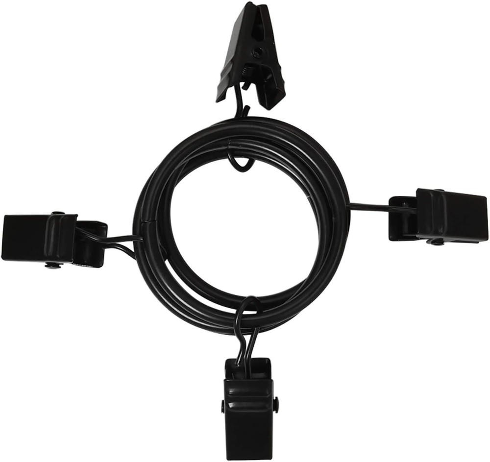 Versatile 40 Pack Black Drapery Clips & Rings – 1.26“ Diameter, Rustproof Design