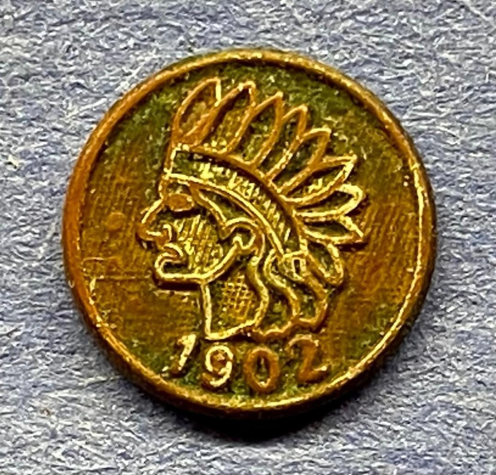 INDIAN HEAD COPPER TOKEN 1902