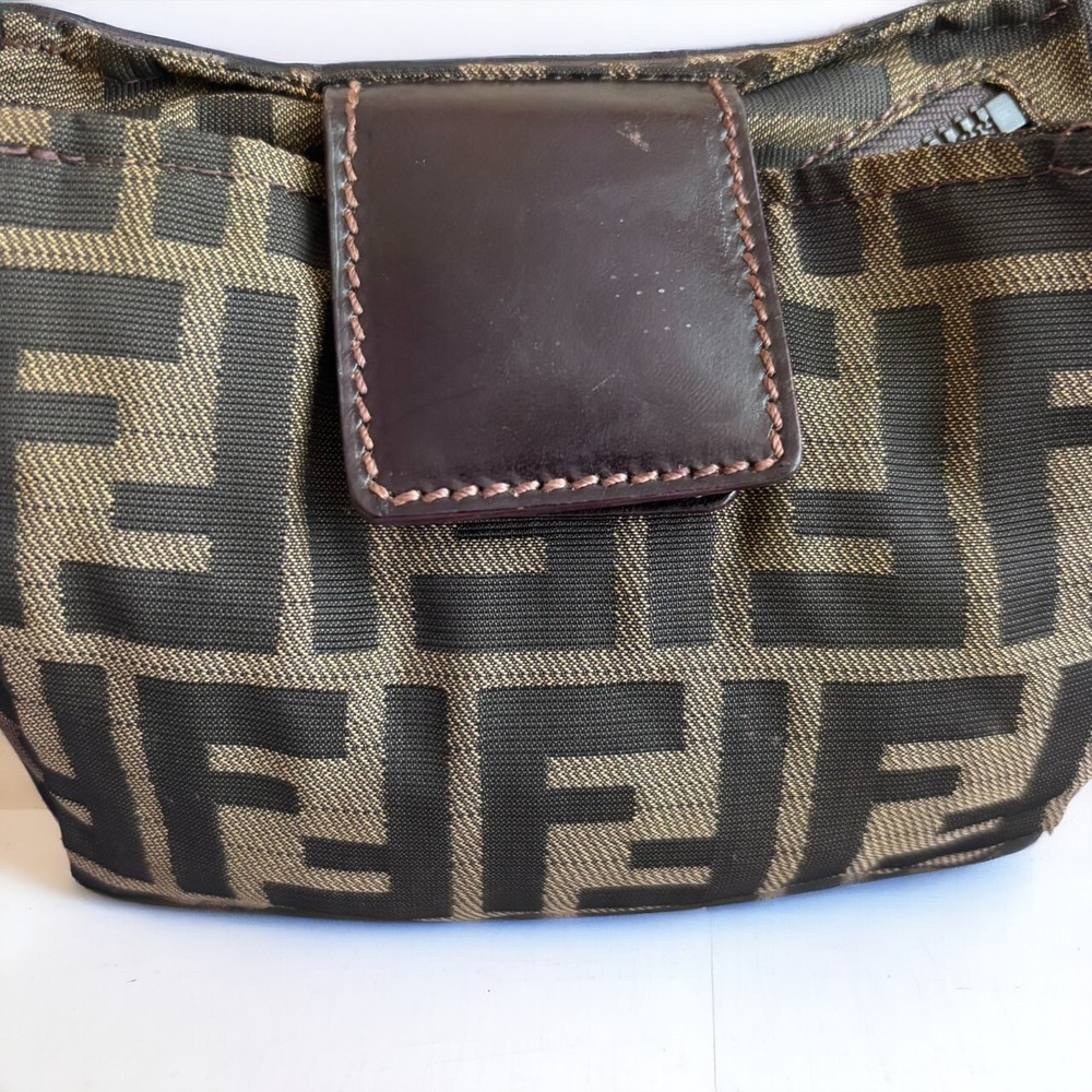 Fendi Zucca Pouch Accesary Purse Authentic