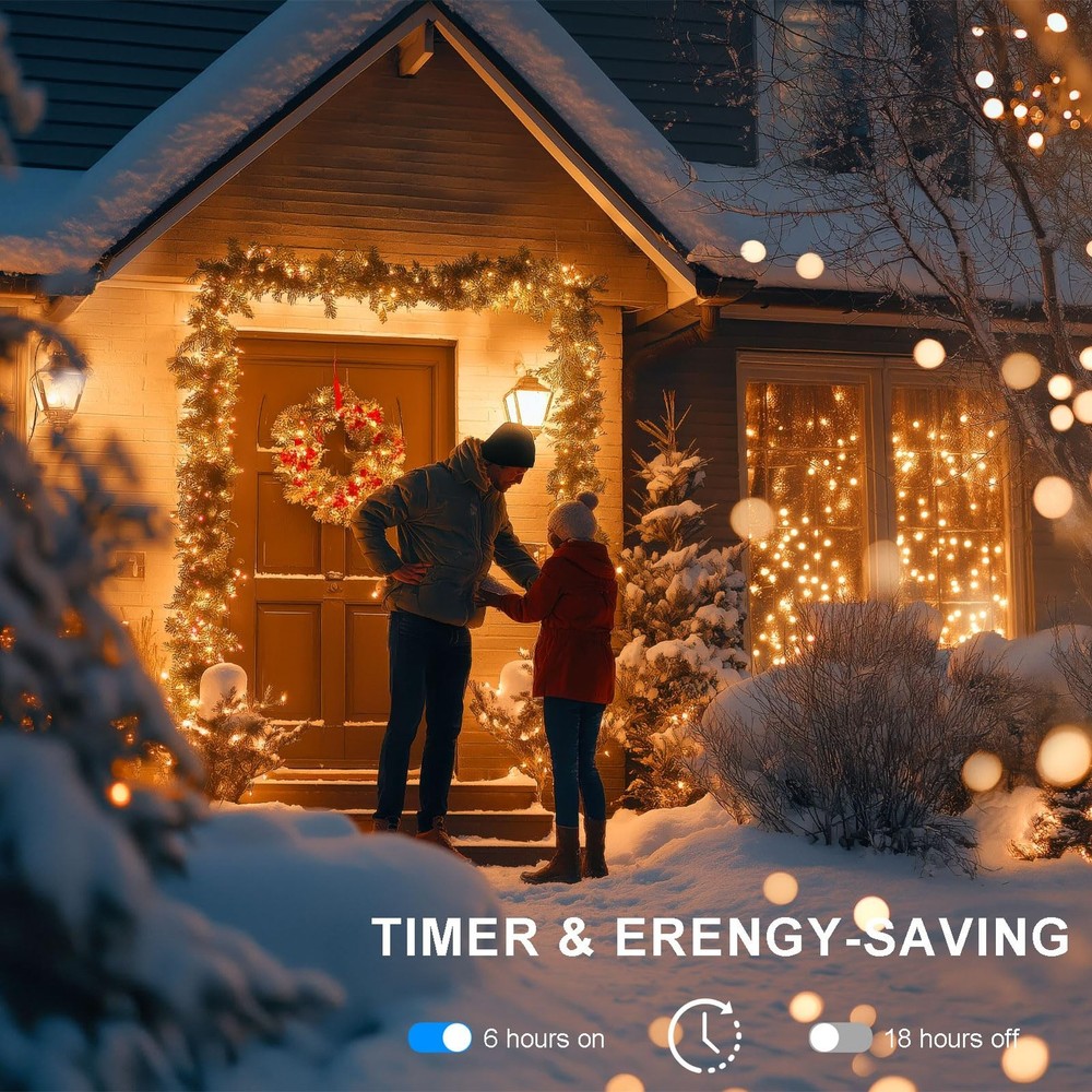 Battery Operated String Lights 4 Pack 16.5Ft 50LED String Lights with Remote ...