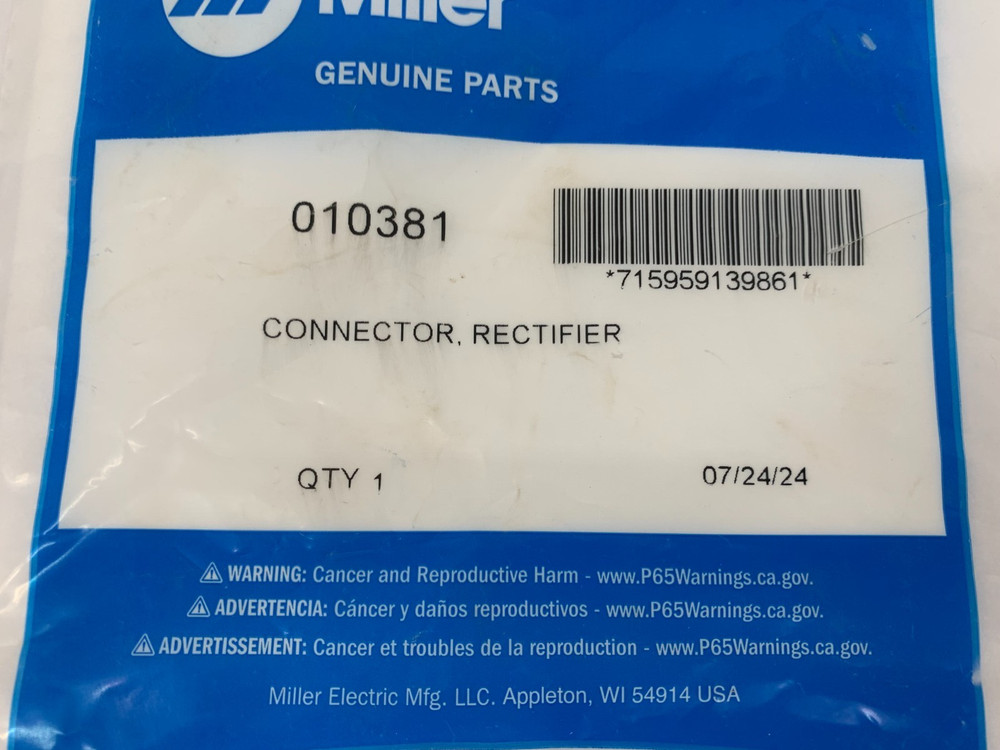 Miller Electric 010381 Rectifier Connector