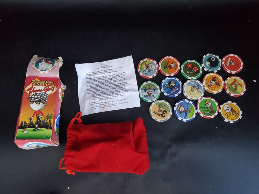 ULTIMATE "HIGH ROLLER" VEGAS GOLF GAME CHIPS 14 CHIPS