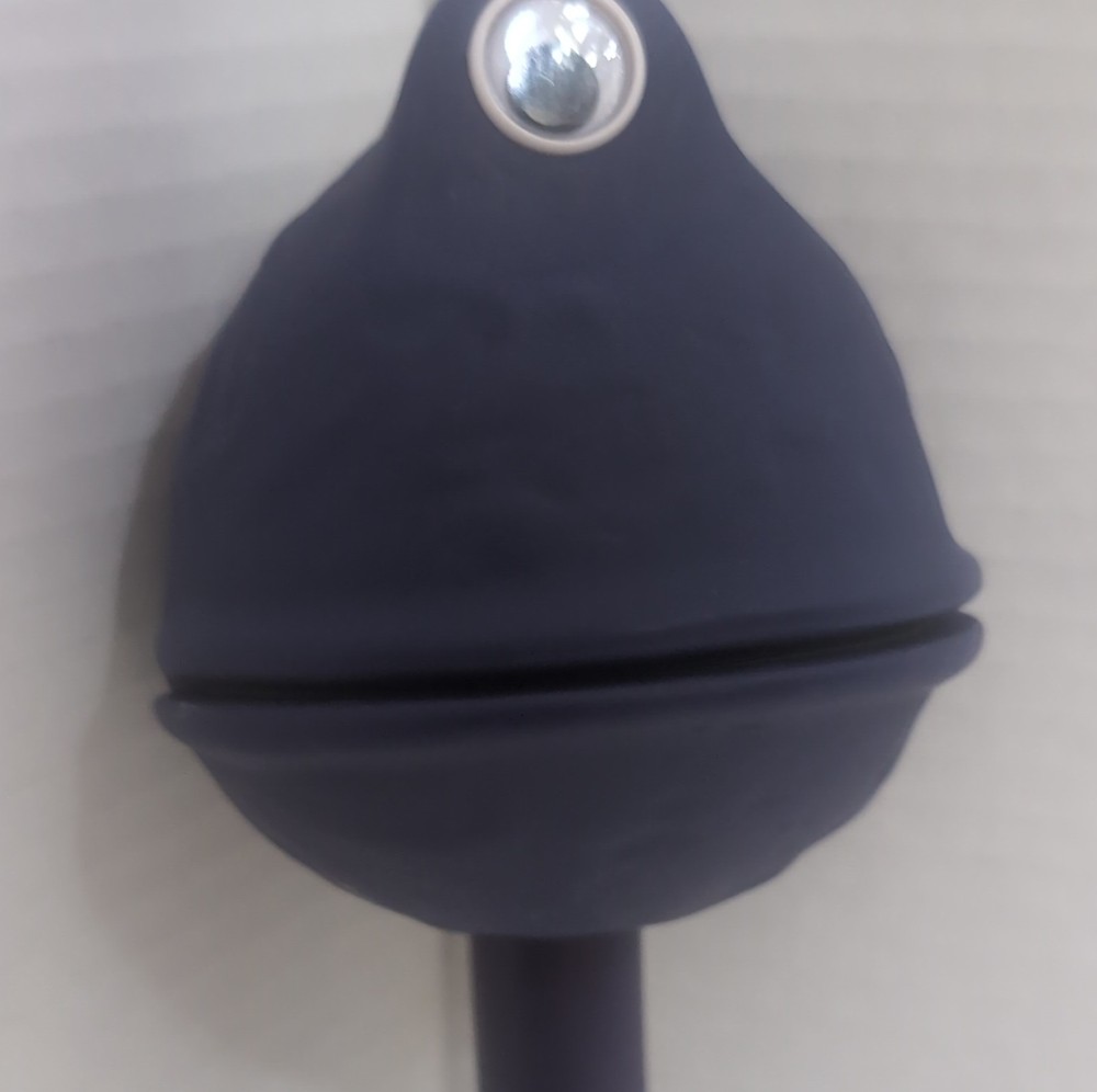 Black Hand Puppet with Movable Mouth and Rod Handle