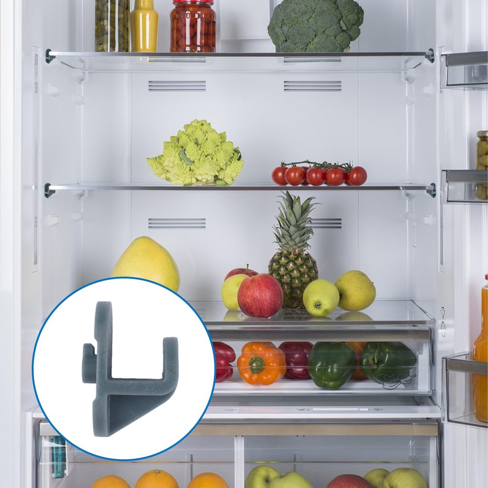 Grey Plastic Freezer Hook Refrigerator Shelf Clips Clamp Support Peg 32 PCS
