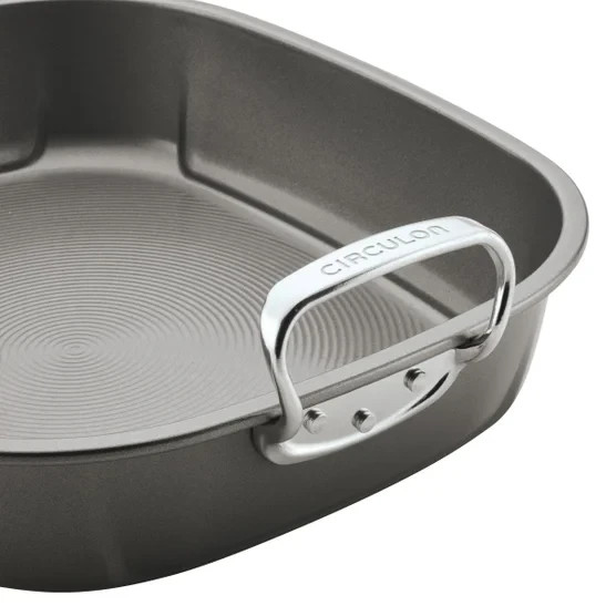 Circulon Non-stick Rectangular Oval Roaster Roasting Pan w/ Rack