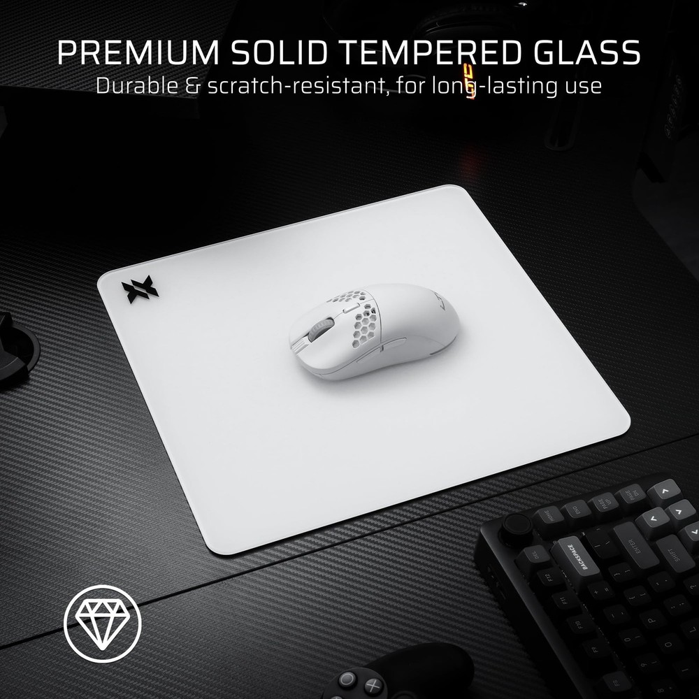 LTC Glass Gaming Mouse Pad, Ultra-Smooth Micro-Etched Surface Mousepad, Impro...