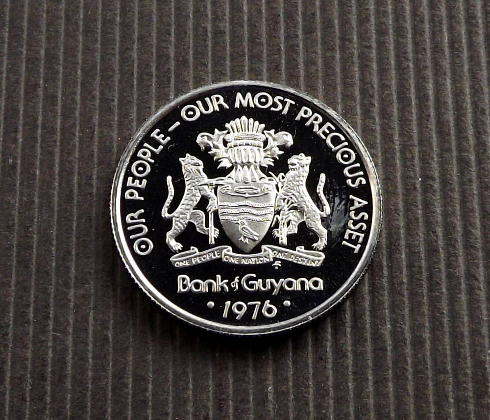 Guyana 1976 10 Cents Squirrel Monkey Proof C9653