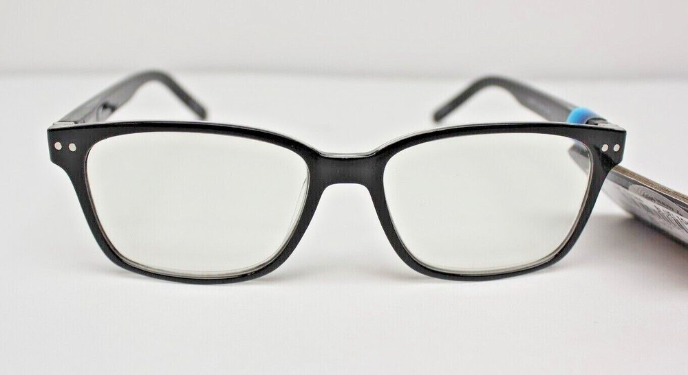 Foster Grant Glossy Black Rectangular Blue Light Glasses 100%UV Aurelia BLK