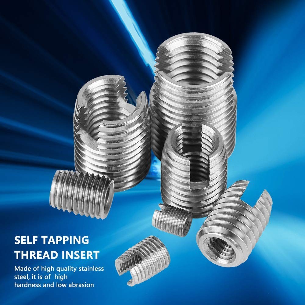 50Pcs Stainless Steel Inner Thread Self Tapping Thread Inserts Set Reinforce ...