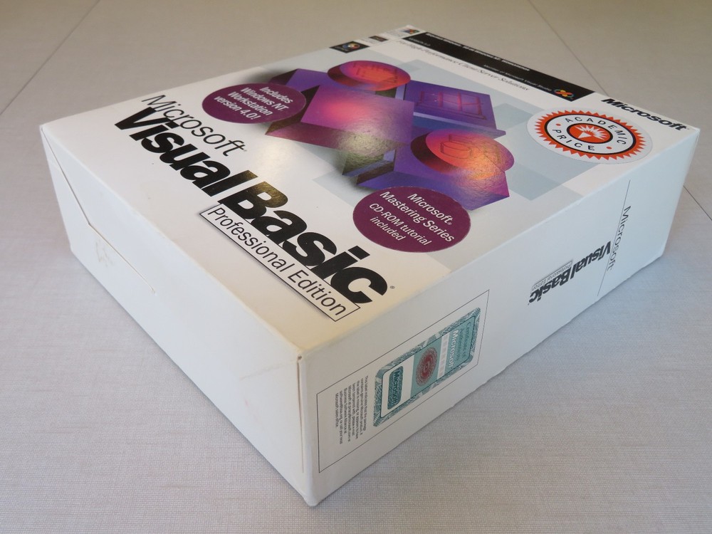 Microsoft Visual Basic 5.0 Professional Edition CD-ROM Software Open Box