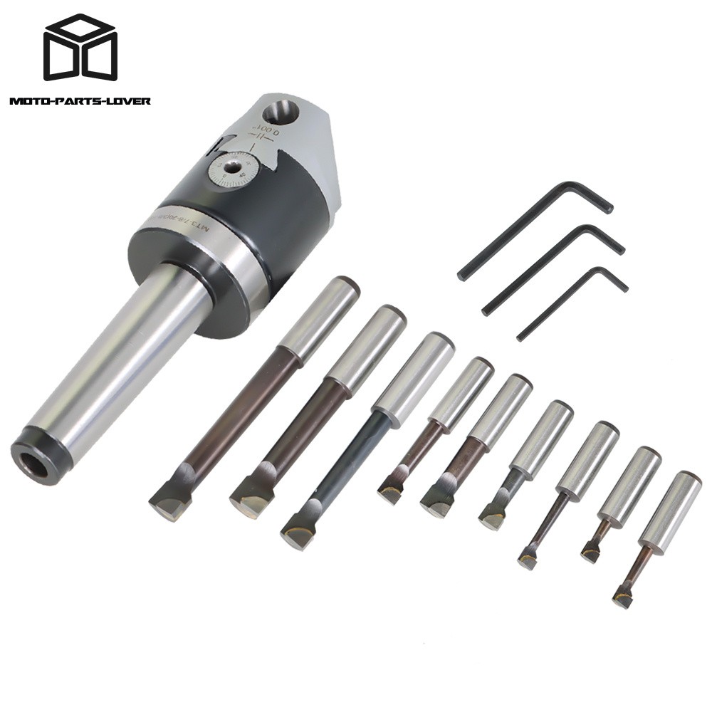2 Inch Head & MT3 & 1/2 Inch Boring Head Boring Tool Set