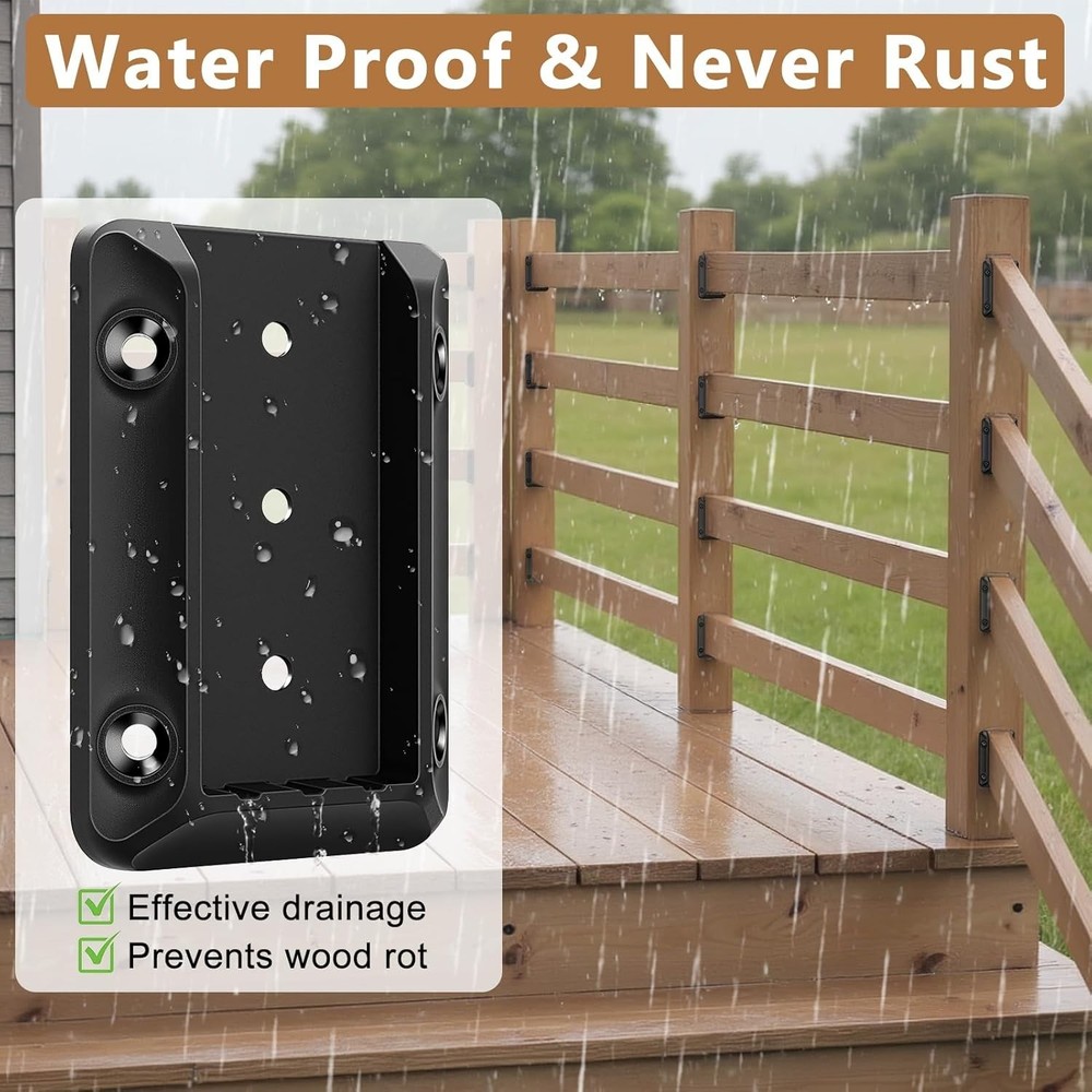 Nylon Deck Railing Brackets with Screws and Drill Bit