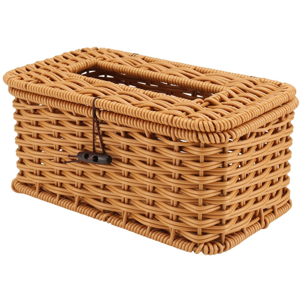 Rattan Rectangular Tissue Box Cover - Boho Decorative Woven Tissue Holder1220