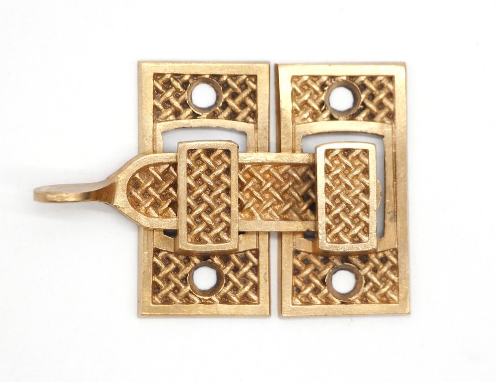 Antique Weave Pattern Traditional Bronze Shutter Latch